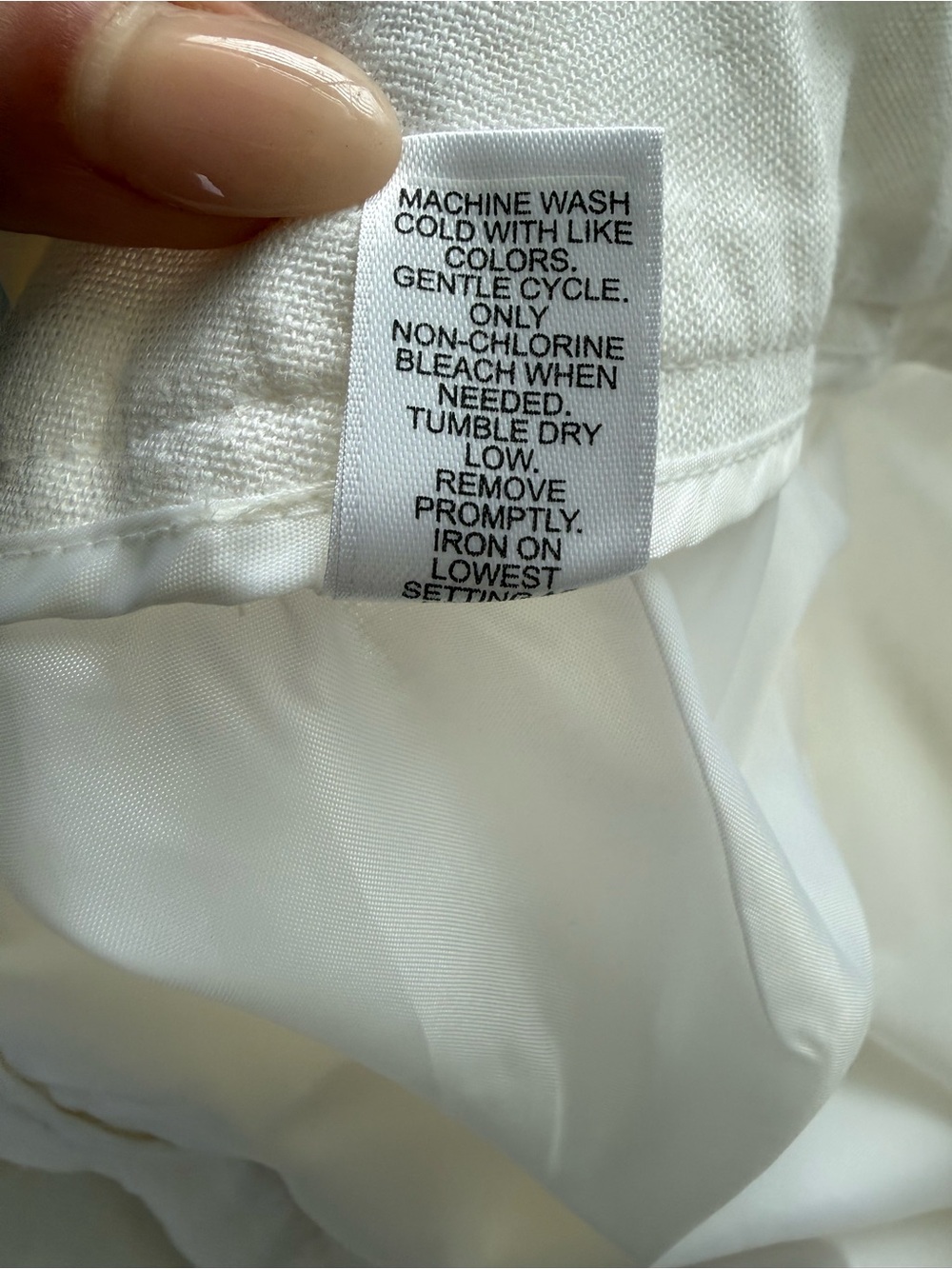 NWT Crisp Ivory Lined Linen Wide Leg Pants - Picture 8 of 12